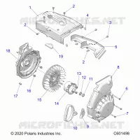ENGINE, BLOWER HOUSING AND RÃŒCKZUG STARTER