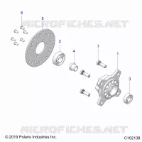 RADS, FRONT HUB AND BRAKE DISK