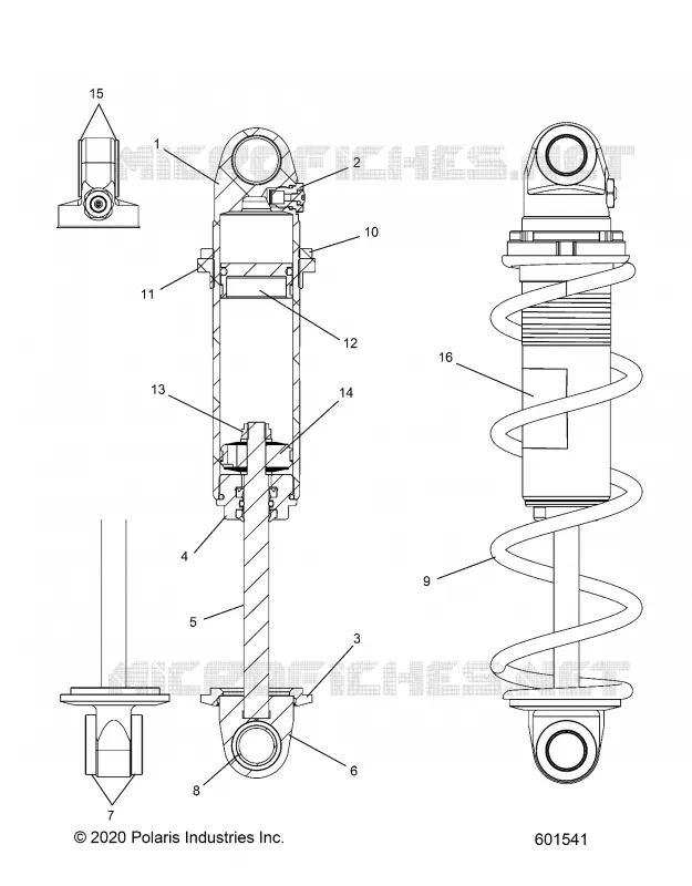 SUSPENSION, FRONT SHOCK TRACK, MONOTUBE