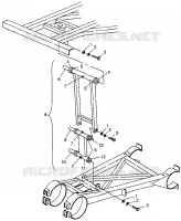 HINTER SPREIZE STABILISATOR Magnum 6X6 W97AE42A and Swedish Magnum 6X6 S97AE42E (4940754075D002)