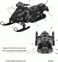 DECALS, BLACK SIDE PANEL W/TITANIUM ACCENT