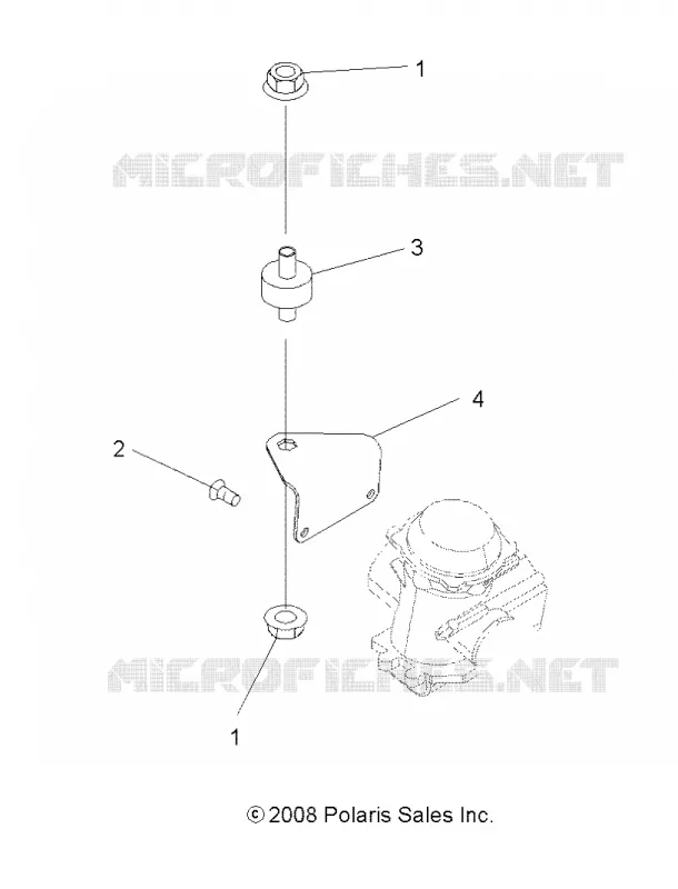 MOTOR, VERGASER BRACKET