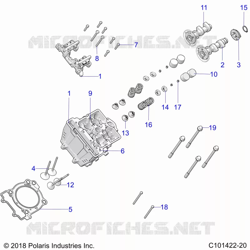 ENGINE, ZYLINDERKOPF, CAMS AND VALVES