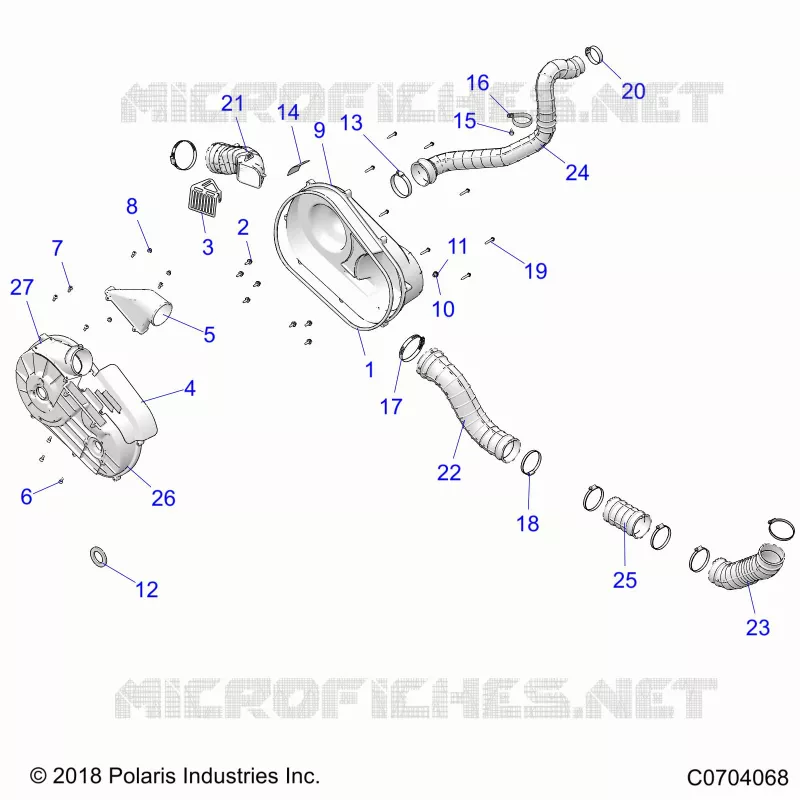 ANTRIEB, CLUTCH COVER AND DUCTING