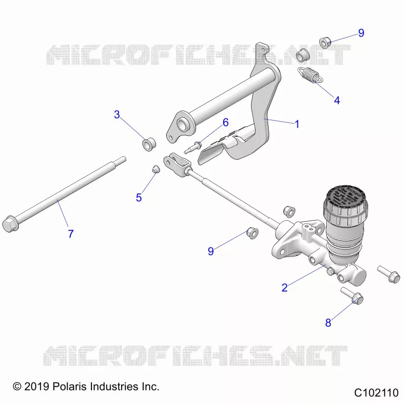 BRAKES, PEDAL AND MASTER CYLINDER MOUNTING