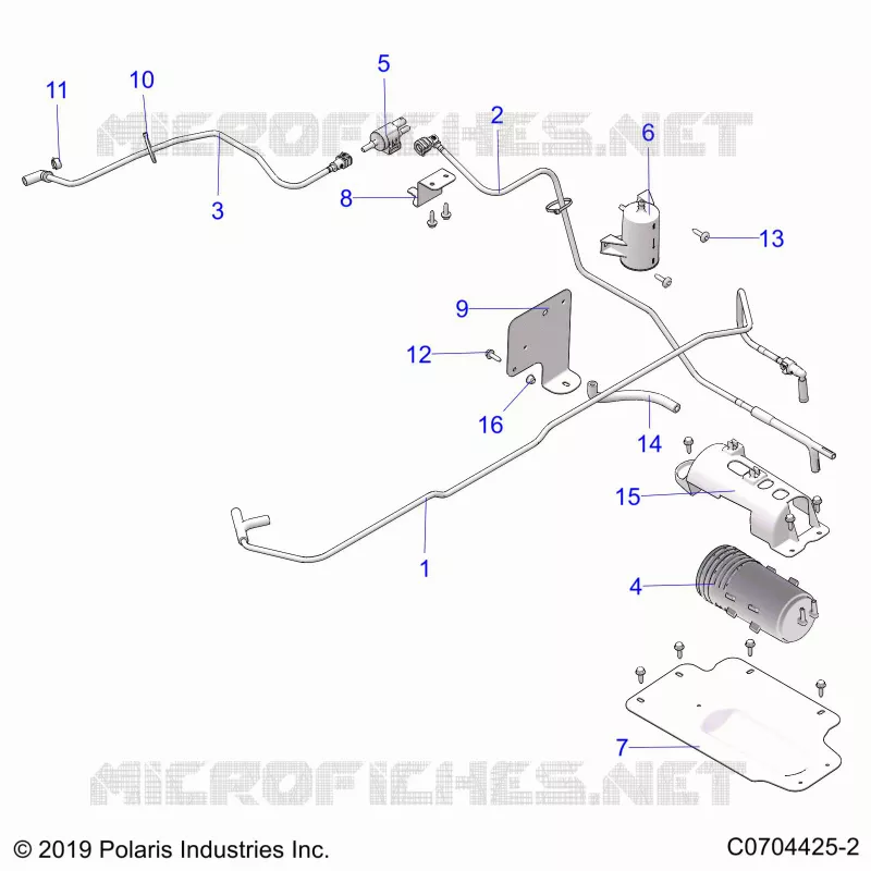 TREIBSTOFFTANK EVAP, CANISTER AND LINES