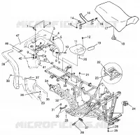HINTER CAB   SITZ SPORTSMAN 500 W969244 and SWEDISH SPORTSMAN 500 S969244 (4936093609A006)