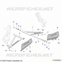 SUSPENSION, A-ARM AND STREBE MOUNTING