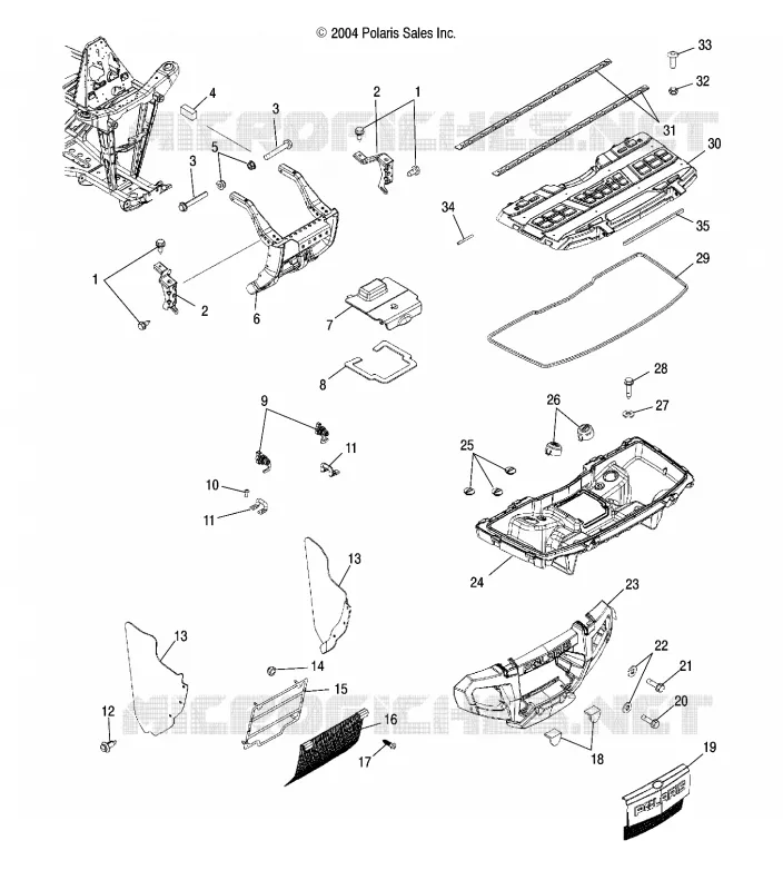 FRONT STORAGE AND BUMPER VORNE