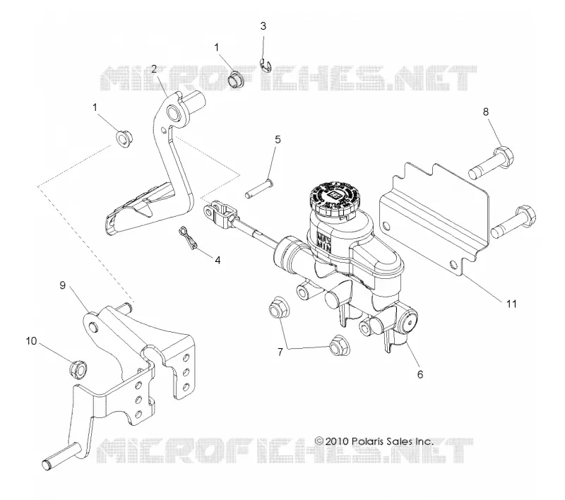 BREMSES, PEDAL AND MASTER CYLINDER
