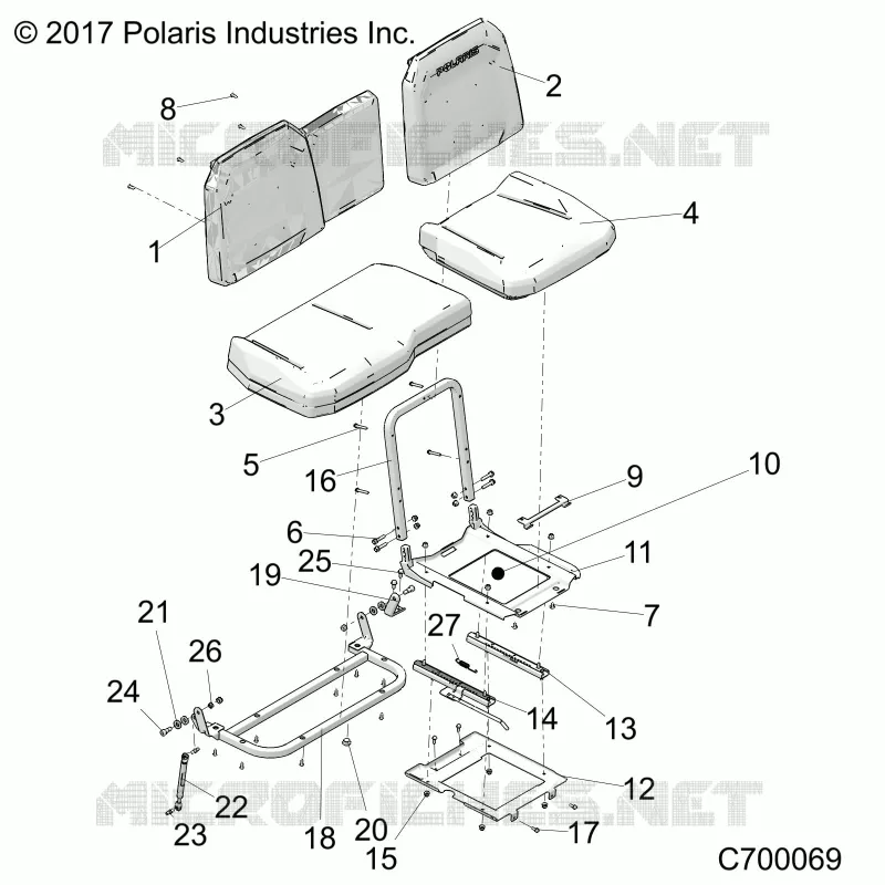SITZ ASM. AND SLIDER