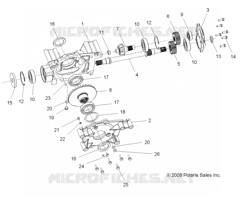 ANTRIEB, MID GETRIEBEGEHÄUSE INTERNALS