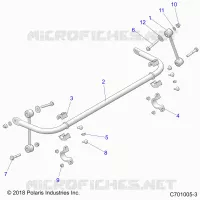 SUSPENSION, STABILISATORSTANGE, REAR