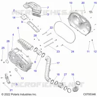 ANTRIEB, CLUTCH COVER AND DUCTING