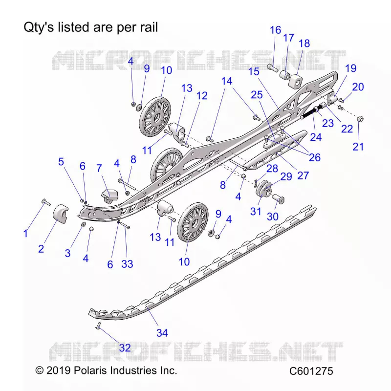 SUSPENSION, RAIL, LH/RH