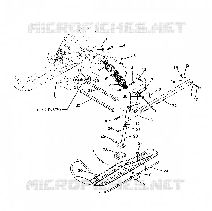 FRONT SUSPENSION AND SKI INDY LITE GT (4921342134009A)
