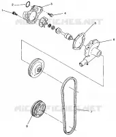 WASSERPUMPE 500 CARB 0962764, 500 CARB SKS 0962564,  EUROPEAN 500 CARB SKS E (4931873187C013)