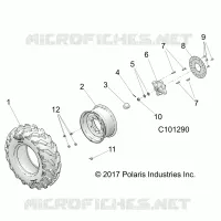 RADS, FRONT TIRE AND BRAKE DISC