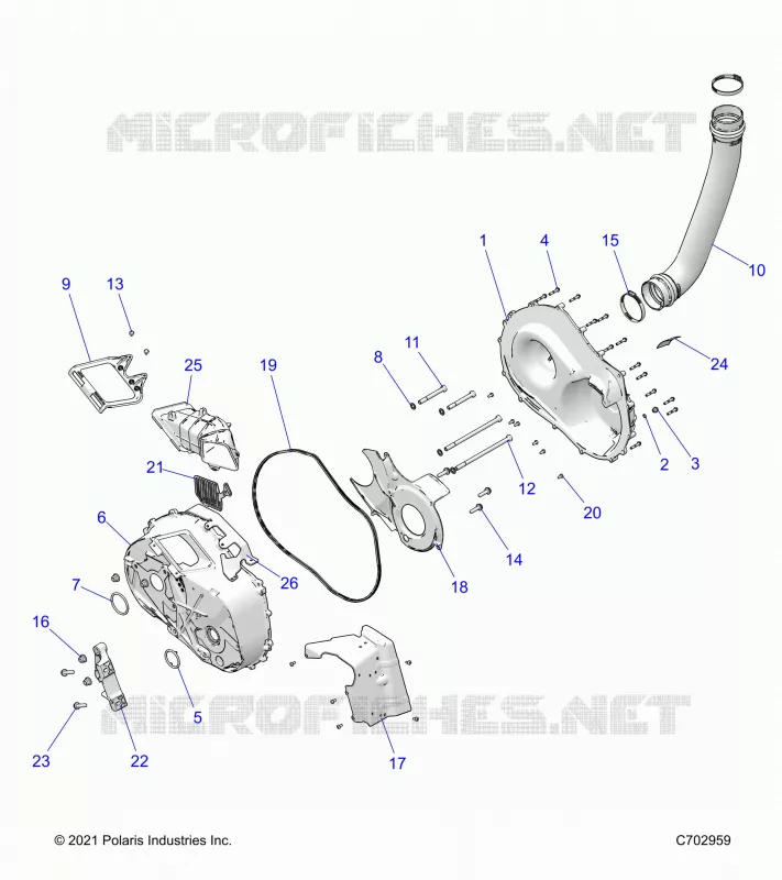 ANTRIEB, CLUTCH COVER AND DUCTING
