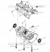 CRANKCASE WIDETRAK LX 0962064 AND EUROPEAN WIDETRAK LX E962064 (4931643164C008)