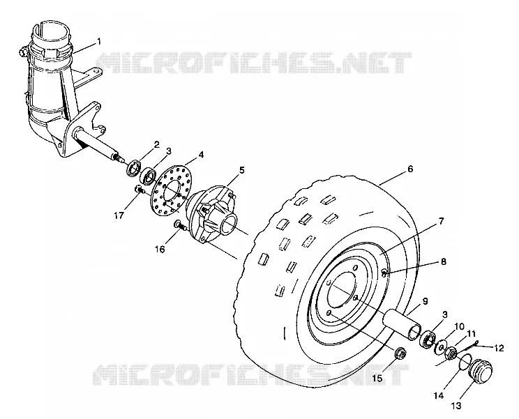VORDERRAD ASSEMBLY Trail Blazer W937221 (4924082408011A)