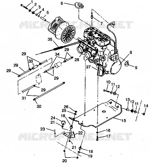 MOTORAUFHÄNGUNG 500 EFI 0942774 and EFI SKS 0942574 (4924982498027A)