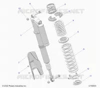 SUSPENSION, REAR SHOCK MOUNTING, STANDARD/PREMIUM