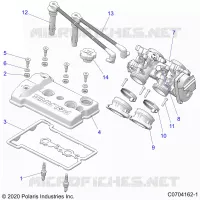 ENGINE, THROTTLE BODY AND VENTILDECKEL