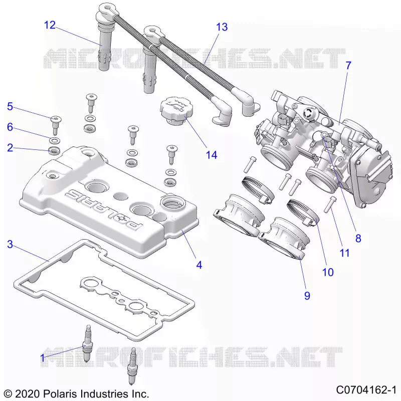 ENGINE, THROTTLE BODY AND VENTILDECKEL