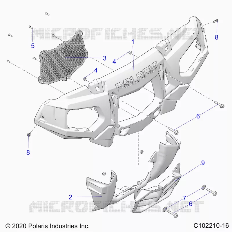 FRONTSTOSSSTANGE AND MOUNTING