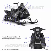 DECALS, ORANGE SIDE PANEL W/BLACK ACCENT