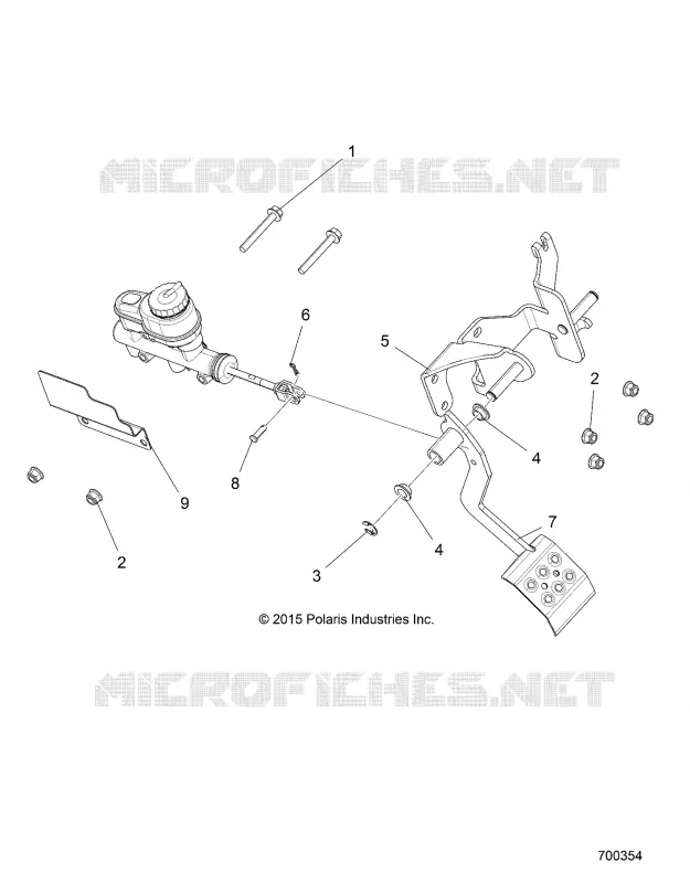 BRAKES, PEDAL AND MASTER CYLINDER MOUNTING