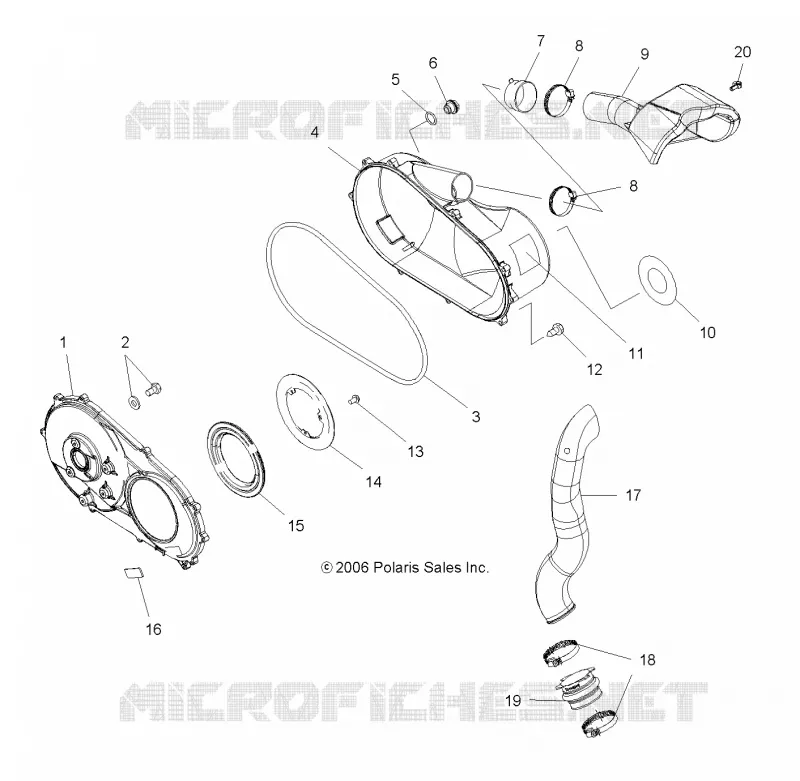 CLUTCH COVER AND DUCTING