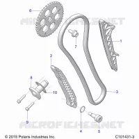 CAM CHAIN AND TENSIONER