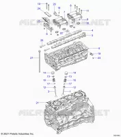 ENGINE, HEAD ASM AND VALVES
