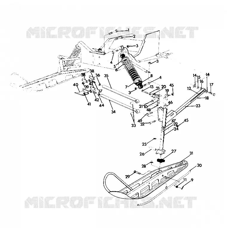 FRONT SUSPENSION AND SKI WIDETRAK (4921302130015A)