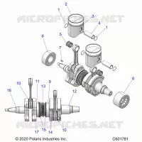 ENGINE, PISTON AND KURBELWELLE