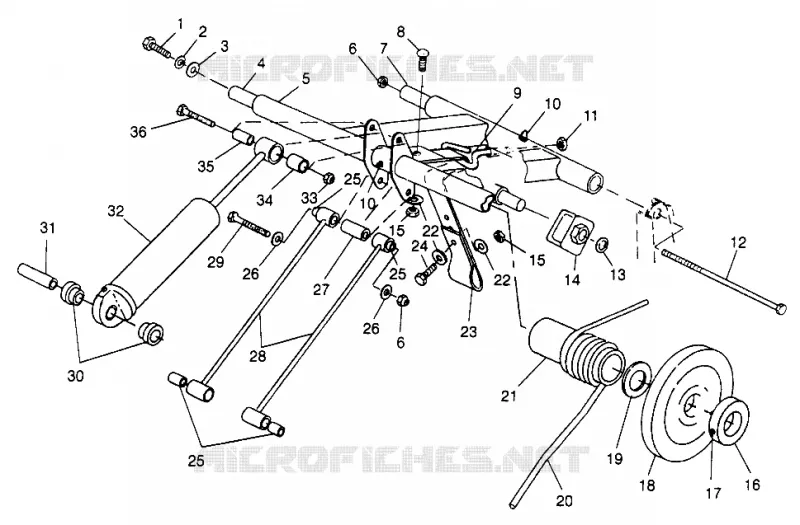 HINTER Drehmomentarm 600 XC 0971776 and EUROPEAN 600 XC E971776 (4937933793B012)