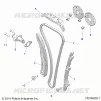 CAM CHAIN AND TENSIONER