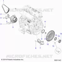ENGINE, GENERATOR, FLYWHEEL, AND STARTER