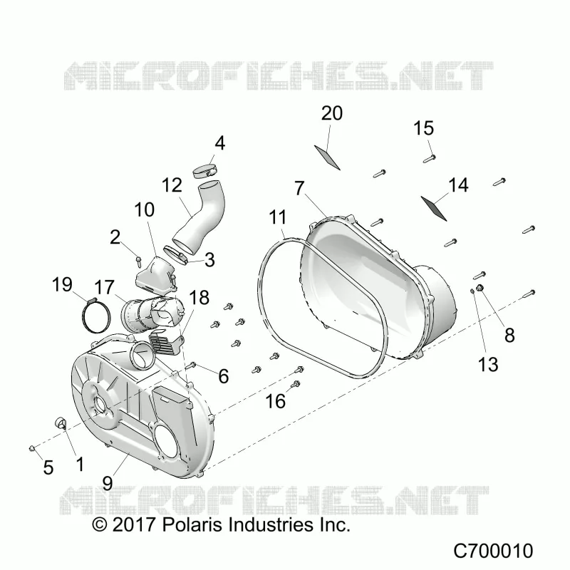 ANTRIEB, CLUTCH COVER AND DUCTING