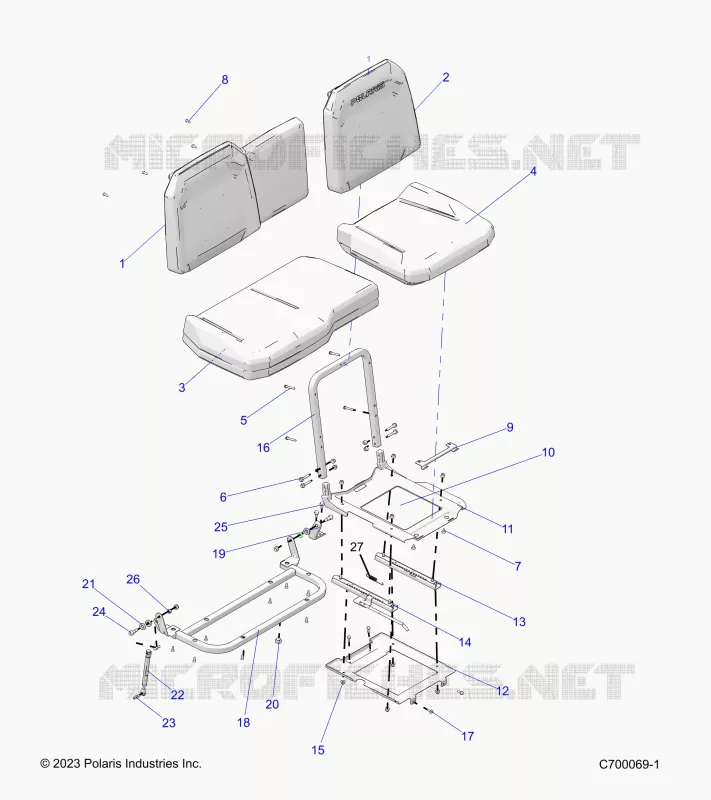 SITZ ASM. AND SLIDER