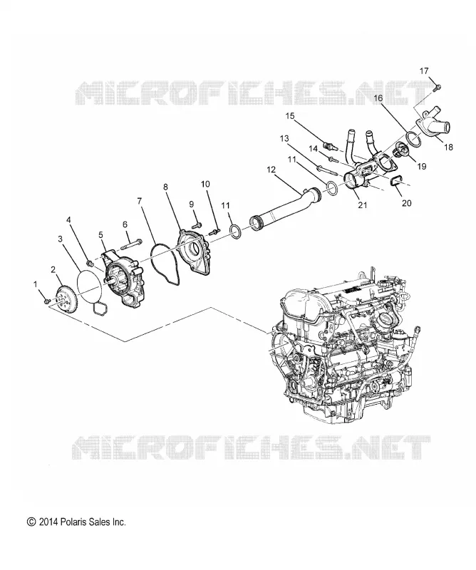 ENGINE, KUHLER, WATER PUMP RELATED PARTS