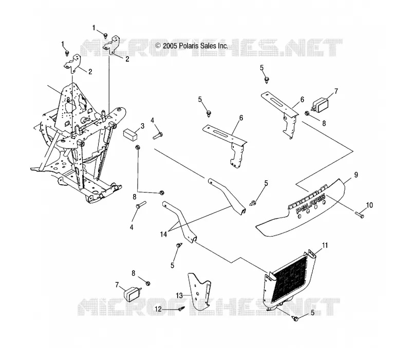 RACK, FRONT AND BUMPER VORNE