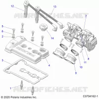 ENGINE, THROTTLE BODY AND VENTILDECKEL