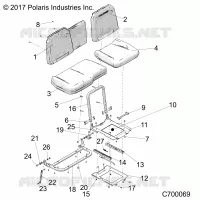 SITZ ASM. AND SLIDER