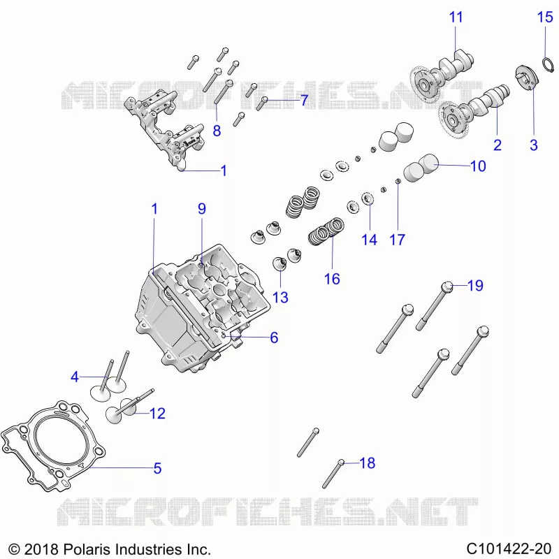 ENGINE, ZYLINDERKOPF, CAMS AND VALVES