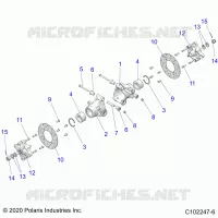 SUSPENSIONDLE HUBS, CARRIER AND BRAKE DISC- A22S6E57F1/FL (C102247-6)