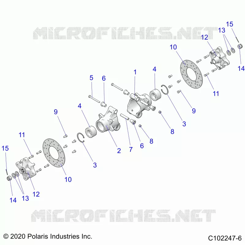 SUSPENSIONDLE HUBS, CARRIER AND BRAKE DISC- A22S6E57F1/FL (C102247-6)