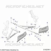 SUSPENSION, A-ARM AND STREBE MOUNTING
